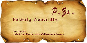 Pethely Zseraldin névjegykártya
